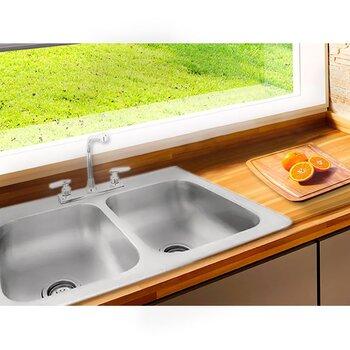 Fregadero Eb Técnica 84 x 56 cm 2 Tinas M11022