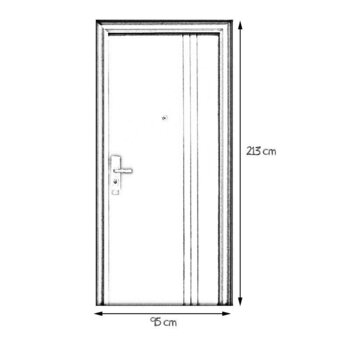 Puerta de Seguridad 95 x 2.13 MTS 10 Bloqueos Derecha