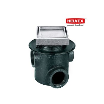 Coladera Helvex Tres Bocas Desagüe Cuadrado Inserto Cerámico