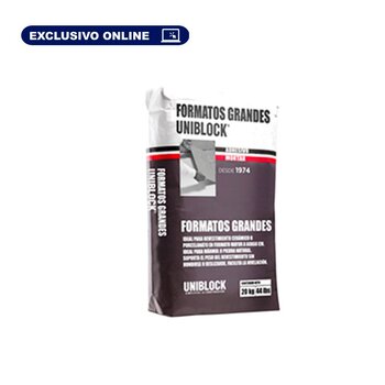 Adhesivo Grandes Formatos Uniblock 20 kg Blanco