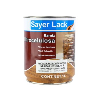 Nitrolaca Sayer Lack Transparente Brillante 1 Lt