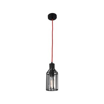 Luminario Led suspendida negro plafón cánope Pray Estevez 60 W