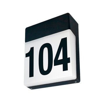 Luminario Led sobreponer muro núm. Slope Estevez luz cálida 8W