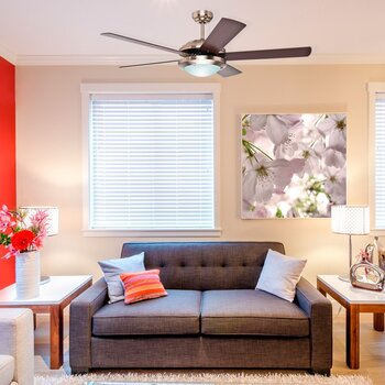 Ventilador de Cielo Solaris Níquel Cepillado 52 pulg