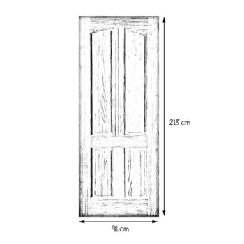 Puerta de Pino Rústico 91 x 2.13 mt 4 Tab
