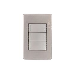 Placa 3 Apagadores Escalera Lucek modelo BP10MP