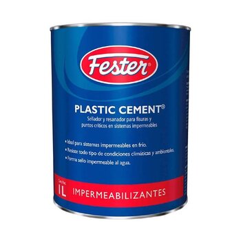 Cemento Plástico Negro Plastic Cement Fester 1 Lt