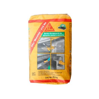Mortero Reparador Estructural Sika Monotop 412 SM 25 kg