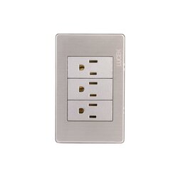 Placa 3 Contactos Sencillos marca Lucek modelo BP08MP