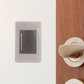 Placa 1 Apagador Sencillo Anodizado marca Lucek mod. BP01MA