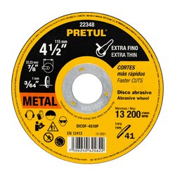 Disco Corte Extrafino Truper 4 ½ pulg