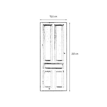 Puerta Lamina 90 x 2.10 m Calibre 28 Lisa