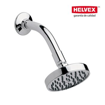 Regadera Helvex Chorro Fijo con Brazo y Chapetón H-201