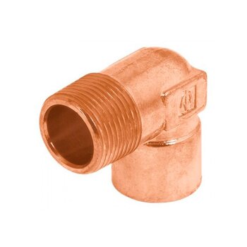 Codo Cobre Rosca Exterior 90 x 32 mm