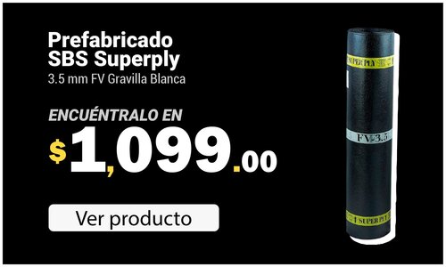 Prefabricado SBS Superply 3.5 mm FV Gravilla Blanca