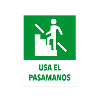Señalamiento Usa El Pasamanos 3 mm 20 x 30