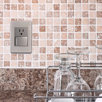 Placa Apagador Sencillo Anodizado marca Lucek modelo BP07MA