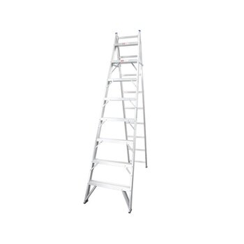 Escalera Convertible Aluminio 17 Peldaños marca Cuprum