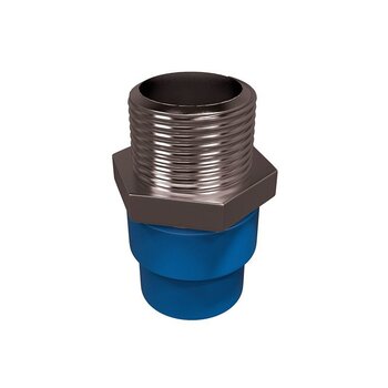 Conector CPVC Azul Rosca Exterior Bronce 25 mm Flowguard Gold