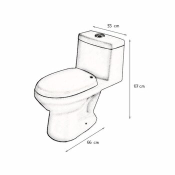 Sanitario una Pieza Bellagio marca Tendenzza Blanco