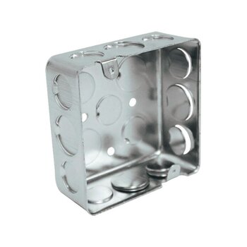 Caja Cuadrada Galvanizada Reforzada 4 x 4 pulg