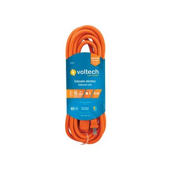 Extensión Eléctrica Volteck Naranja 6 m