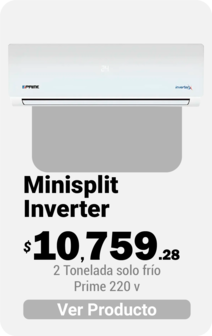 Minisplit Inverter 2 Ton Solo Frio 220V PRIME