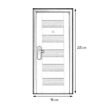 Puerta de Seguridad Toledo 16 Bloqueos Derecha .96 x 2.13 m