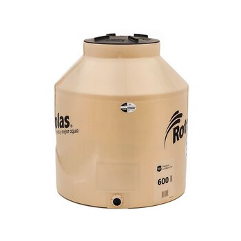 Tinaco Rotoplas Beige 600L Equipado Filtro y Herraje 0.97x1.12 m