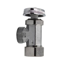 Llave Angular Cromada 013 x 013 mm ½ x ½ Rugo