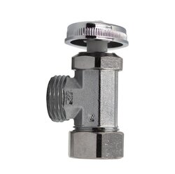 Llave Angular Cromada 013 x 013 mm ½ x ½ Rugo