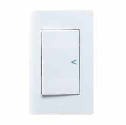 Placa 1 Apagador Escalera marca Lucek Blanco Modelo BA013B