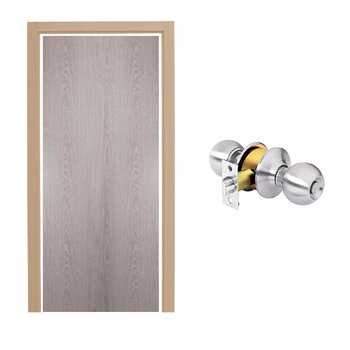 Paquete Puerta Tambor 90 x 213 cm HDF-Roble Gris