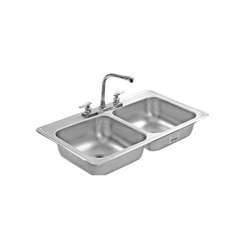 Fregadero M11019 Empotrar Marca Eb Técnica 84 X 48 cm 2 Tinas