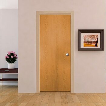 Paquete Puerta Tambor 80 x 213 cm HDF-Roble