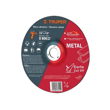 Disco Corte Metal 7 pulg Truper