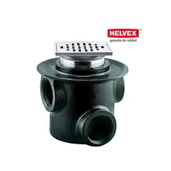 Coladera Tres Bocas Helvex Rejilla Cuadrada