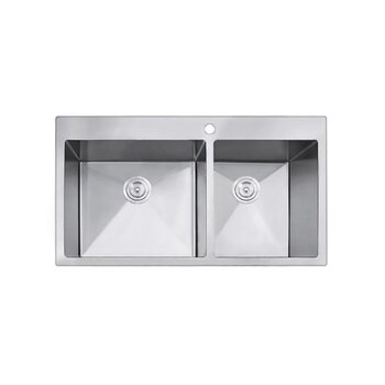 Fregadero Cuadra Kele Doble Tarja 87.5 x 51 cm KHD3420