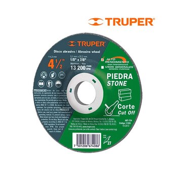 Disco Corte Piedra Truper 4 ½ Alto Rendimiento