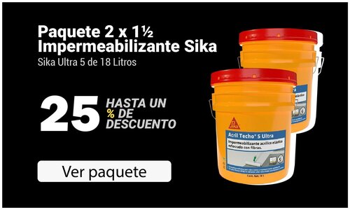 Paq 2 x 1 1/2 Impermeabilizante Sika ultra 5