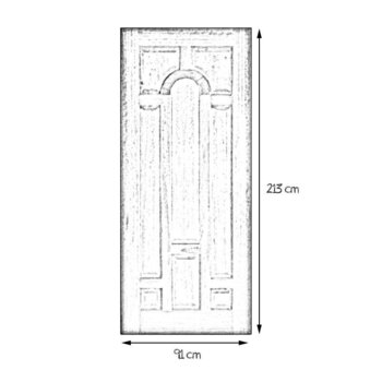 Puerta de Caoba Lumed Tableros Gumont .91 x 2.13 mts​