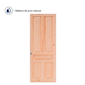 Puerta Pino Rustico 91 x 2.13 m 5 Tab