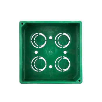 Caja Cuadrada PVC Verde 4 x 4 pulg