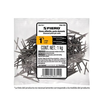 Clavo Alfilerillo sin Cabeza Truper 5/8 pulg 1 kg
