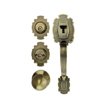 Cerradura Gatillo Yale Riviera Alta Seg. Latón Antiguo Ll/Ll