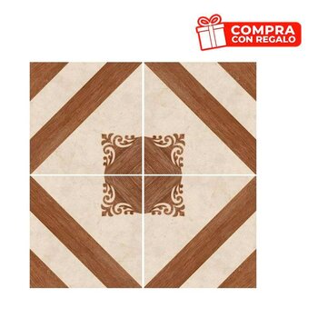 Piso Tula Daltile Optima 37 x 37 cm café
