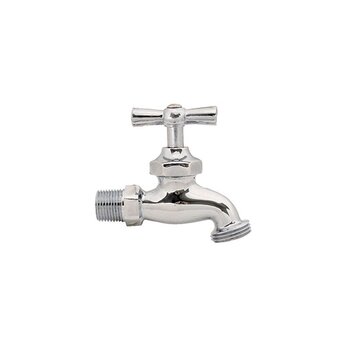 Llave Manguera Cromada Rugo ½ pulg