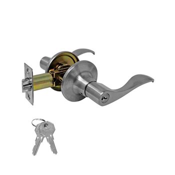 Cerradura para Recámara Nogal Tubular Níquel Satinado Phillips