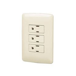 Placa Armada Volteck Línea Italiana 3 Contactos Polarizados