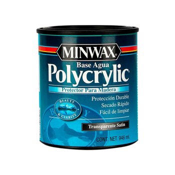 Protector Madera Polycrylic Transparente Satín 1 Lt